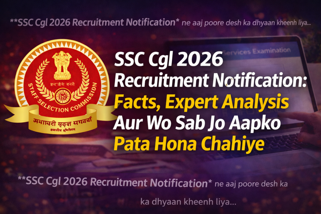 SSC Cgl 2026 Recruitment Notification